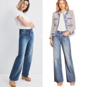 Veronica Beard Taylor Wide-Leg Jeans in Keystone 28